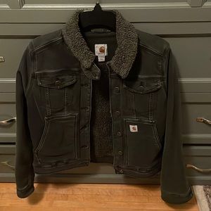 Black denim carhartt jacket